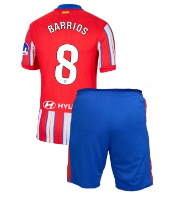 Atletico Madrid Pablo Barrios #8 Hemmatröja Barn 2024-25 Kortärmad (+ Korta byxor)